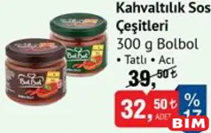 BOLBOL KAHVALTILIK SOS ÇEŞİTLERİ 300 G
